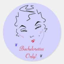 Bachelorette Bash Round Sticker