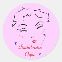 Bachelorette Bash Round Sticker