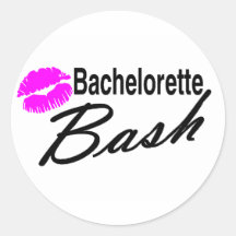 Bachelorette Bash Round Stickers