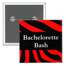 Bachelorette Bash Zebra Button