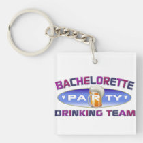 bachelorette drinking team party bridal wedding key chains