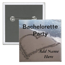 Bachelorette Party Beach Wedding Button