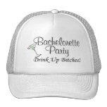 Bachelorette Party Drink Up Bitches (Martini) Mesh Hats