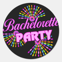 Bachelorette Party Gift Round Sticker