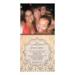 Bachelorette Party Gold Champagne Damask Invite Photo Card