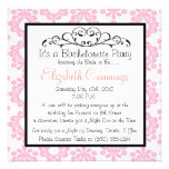 bachelorette party invite fun simple classy pink