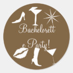 Bachelorette Party Style Icons Envelope Seal Stickers