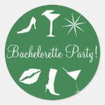 Bachelorette Party Style Icons Envelope Seal Sticker
