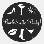 Bachelorette Party Style Icons Envelope Seal Sticker