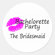 Bachelorette Party The Bridesmaid Round Stickers