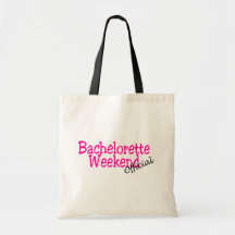 Bachelorette Weekend (Official/Pink) Tote Bags