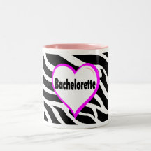 Bachelorette Zebra Stripes Coffee Mugs