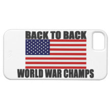 Back 2 Back World War Champs US Flag iPhone 5 Case