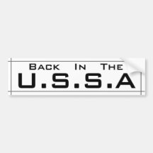 Back in the USSA Bumper Sticker