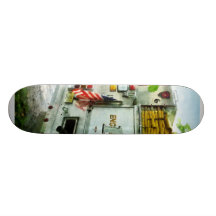 Back of Fire Truck Closeup Skateboard Decks