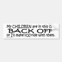 BACK OFF BUMPER STICKER