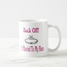 back off im married to my hero mug