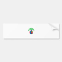 Back to go school fresh colour green bumper sticker