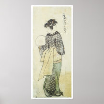 Back View of Beauty Ohisa, Utamaro, 1792 Posters