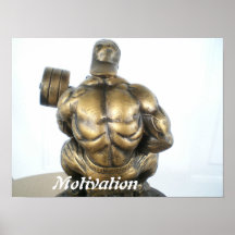 Back View of Bodybuilder Print