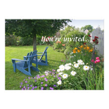 Back Yard Garden Custom Invites