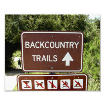 Backcountry Trails Sign Photo Print