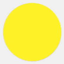 Background Colour - Yellow Round Sticker