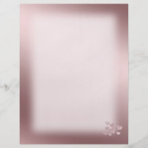 Background  pink Colour with pearl hearts Custom Flyer