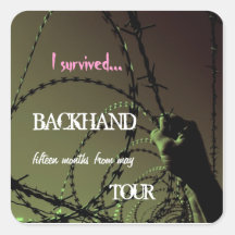 Backhand Tour Survival Square Sticker