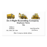 Backhoe Digger Construction Business Cards