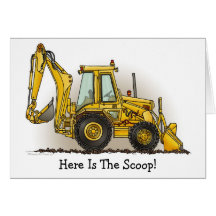 Backhoe Note Card