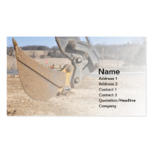 backhoe scoop business cards