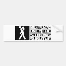 Backpacking Survive Bumper Sticker