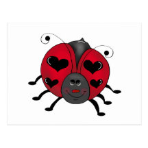 Backyard Buggies · Smiling Ladybug Postcard