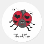Backyard Buggies · Smiling Ladybug Round Sticker
