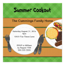 Backyard Cookout Invitation