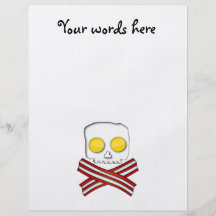 Bacon and eggs skull and crossbones personalised flyer