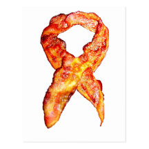 Bacon Awareness Ribbon Postcard