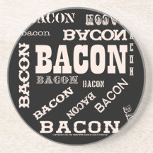 Bacon Bacon Bacon Beverage Coaster