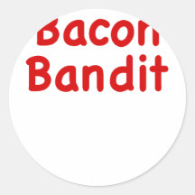 Bacon Bandit Round Stickers