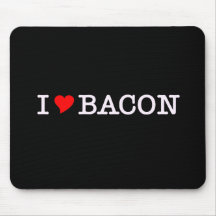 Bacon I Love Mouse Pad