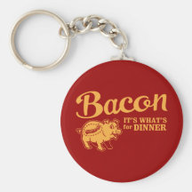 bacon - it's whats for dinner key chain