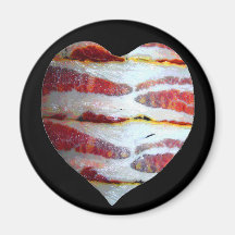 Bacon Love Heart Fridge Magnet