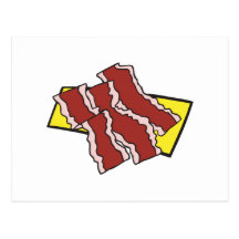 bacon strips postcard