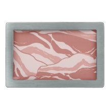 Bacon Wrapped Rectangular Belt Buckle