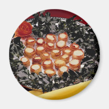 Bacon-wrapped seafood hors d'oeuvres fridge magnet