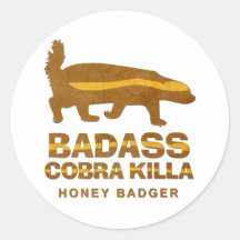Badass Cobra Killa Honey Badger Sticker