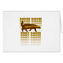 Badass Honey Badger Card