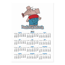 badonkadonk elephant butt cartoon business card