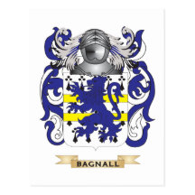Bagnall Coat of Arms (Family Crest) Post Card